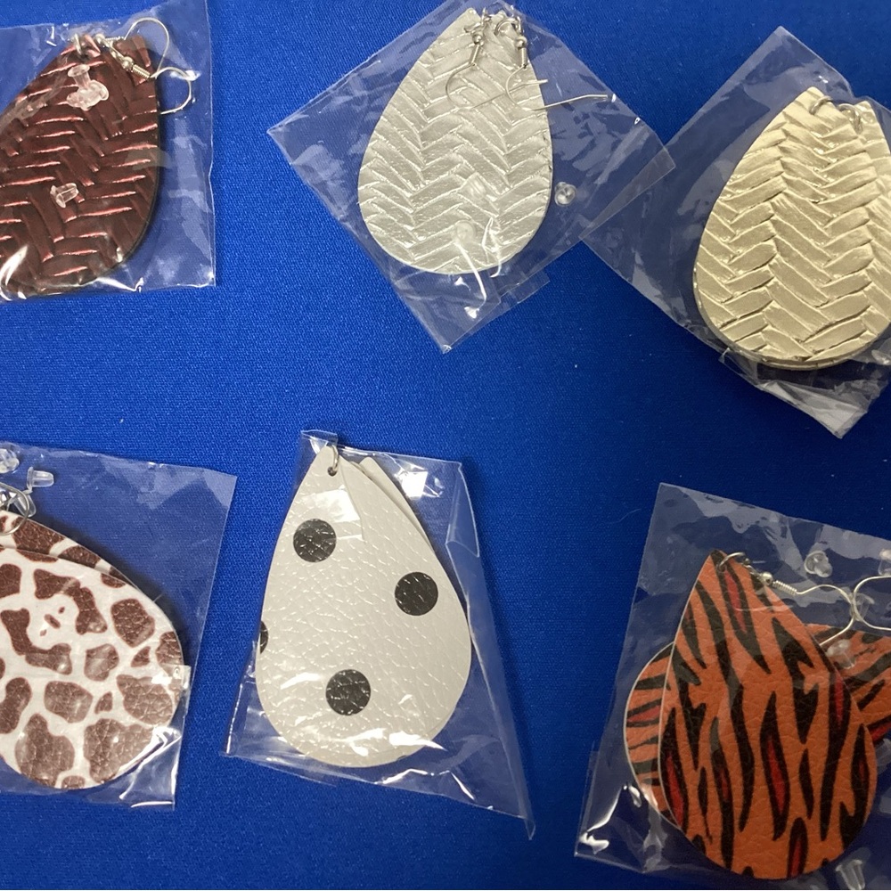 Assorted Patterned Teardrop Earrings. Different pair for each outfit, all for$8